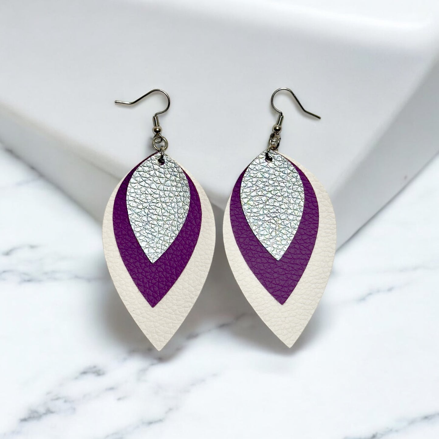 Faux Leather Earring
