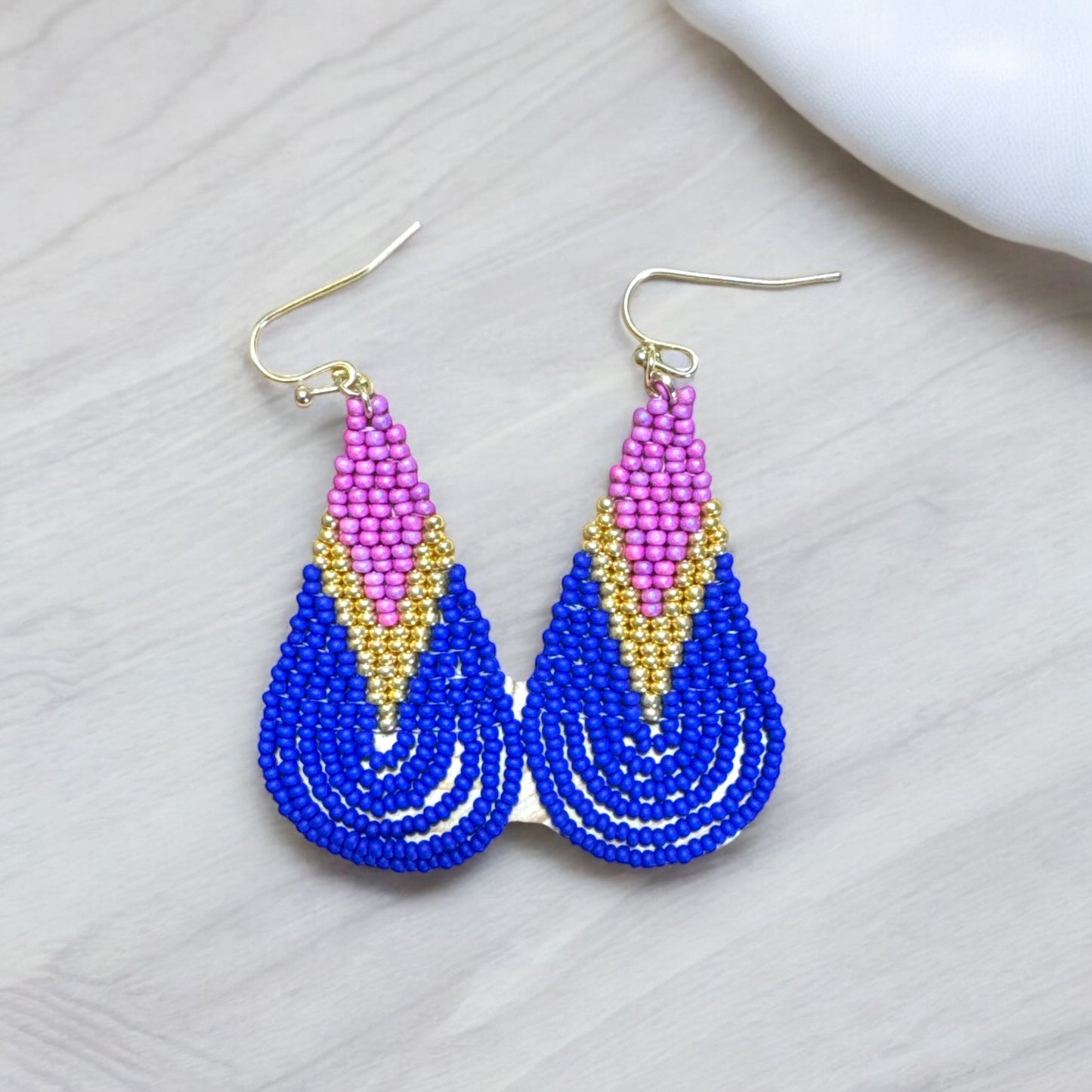 Beaded Teardrop Earrings