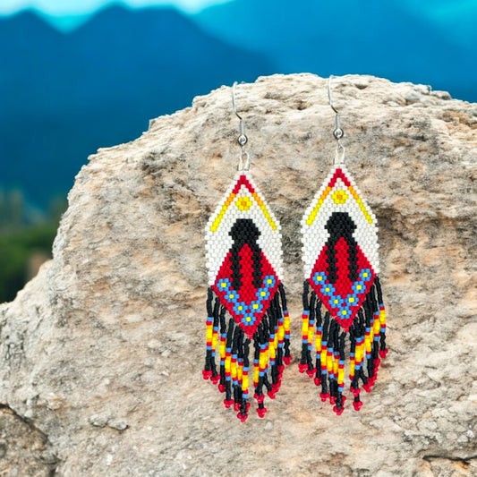 Native American woman wearing shawl